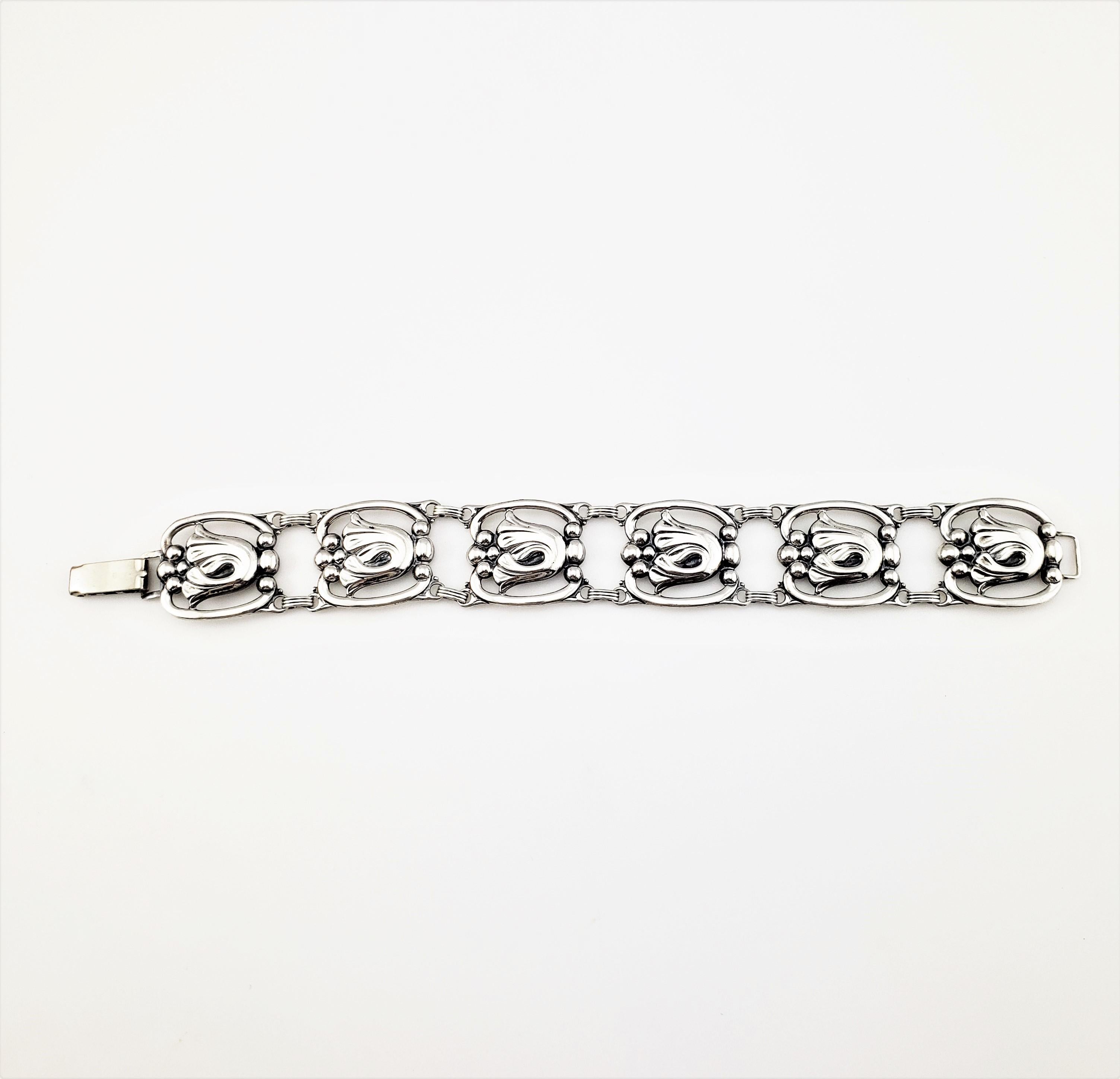 Women's or Men's Danecraft Sterling Silver Tulip Link Bracelet