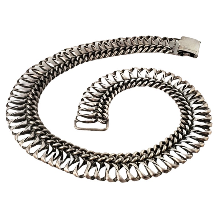 Danecraft Sterling Silver Wide Collar Necklace For Sale at 1stDibs