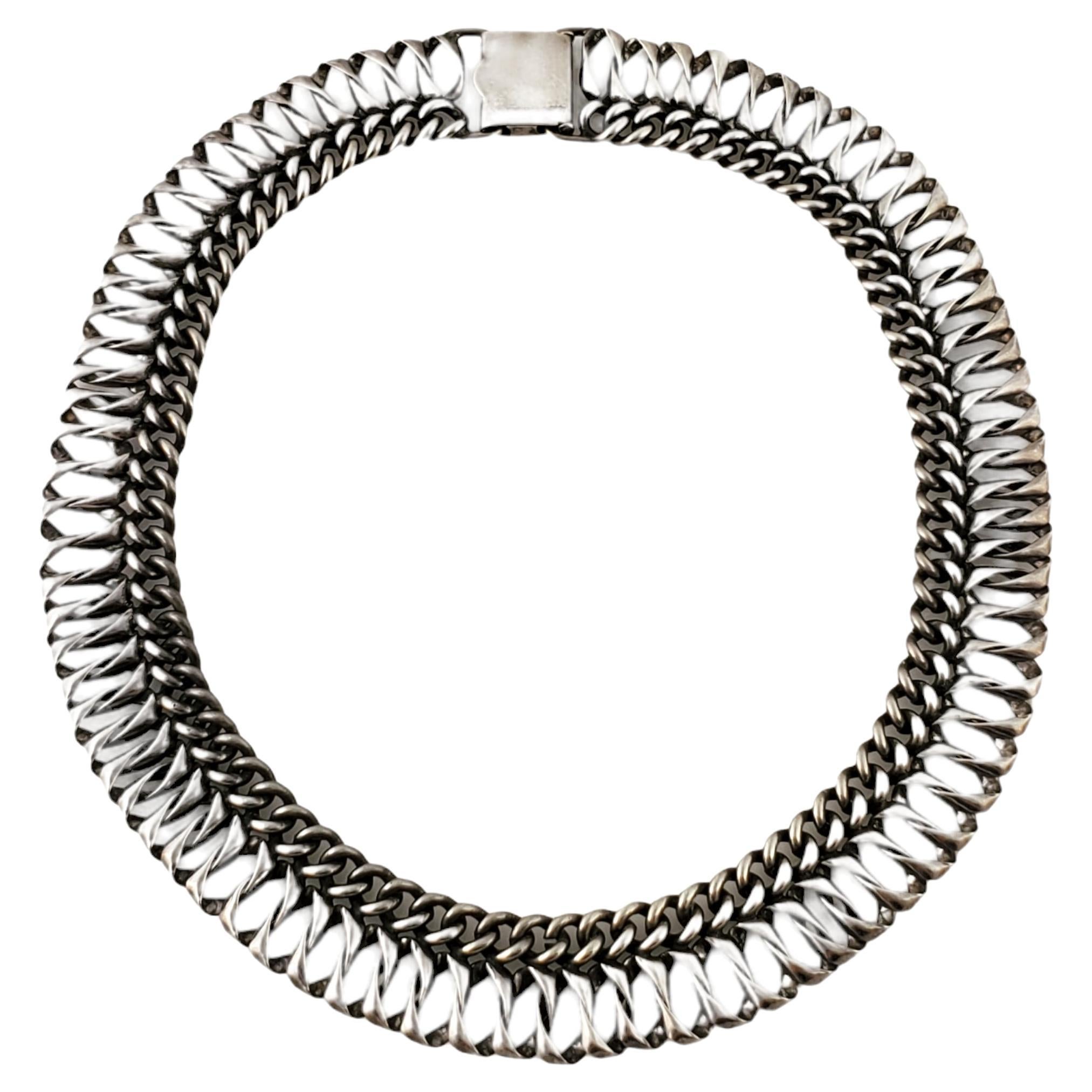 Danecraft Sterling Silver Wide Collar Necklace