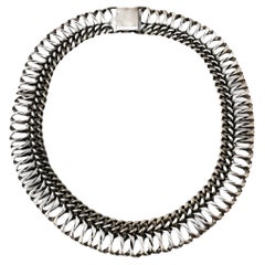 Danecraft Sterling Silver Wide Collar Necklace