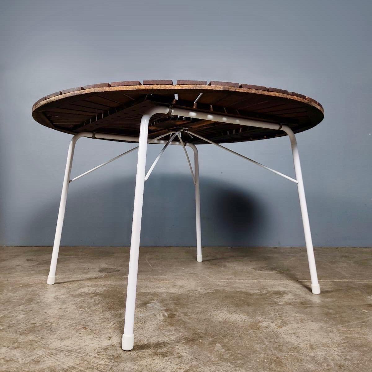 Daneline BKS Garden Set 4 Stacking Chairs & Folding Sunburst Table Danish 2