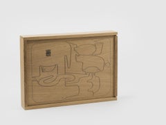 Danese Milano 16 Animali Toys in Solid Oak Wood by Enzo Mari