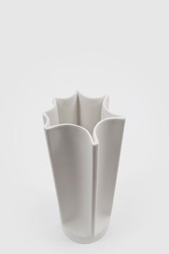 Danese Milano Bambù Medium Vase in White Ceramic by Enzo Mari