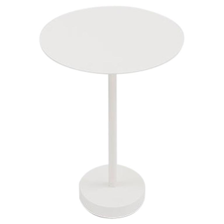 Petite table Bincan Danese Milano en métal blanc de Naoto Fukasawa