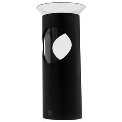 Danese Milano Camicia C Vase in Black Aluminum by Enzo Mari 