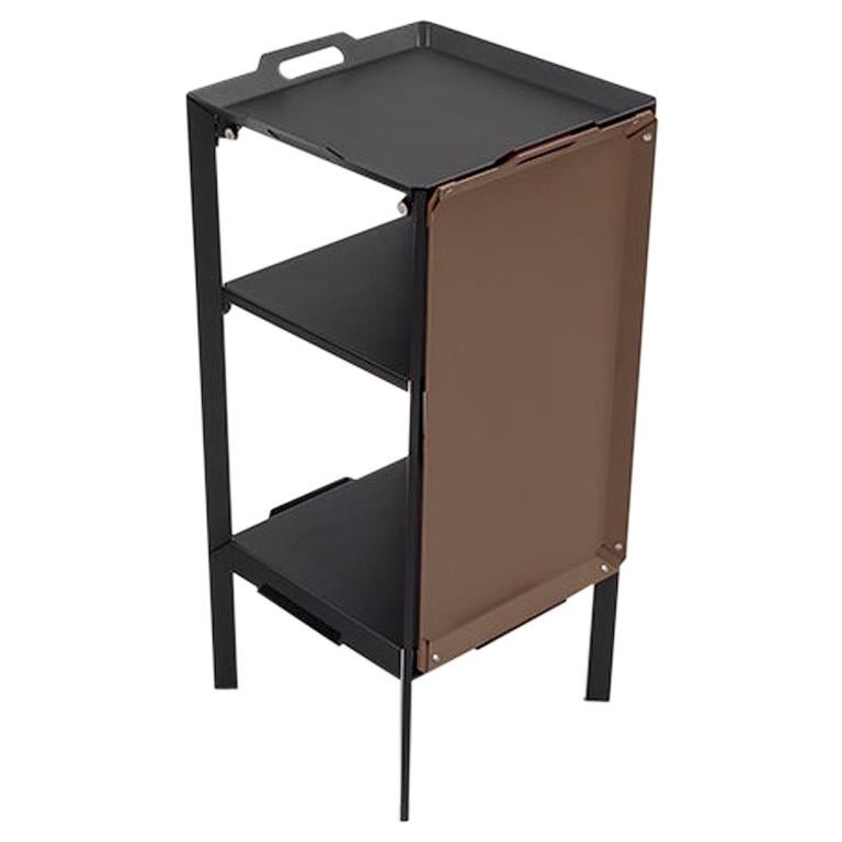 Danese Milano Double Life Storage Unit Tray in Brown Metal by Matali Crasset For Sale