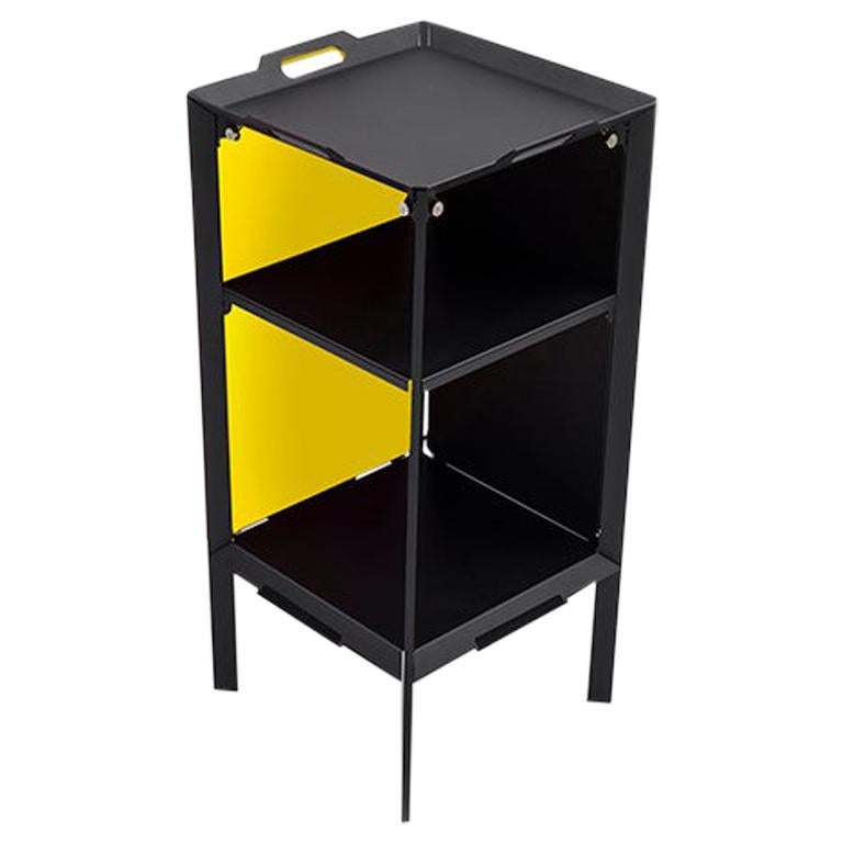Danese Milano Double Life Storage Unit Tray in Yellow Metal by Matali Crasset For Sale