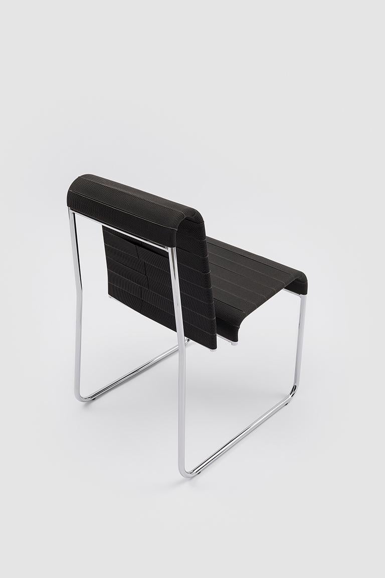 Modern Danese Milano Farallon Side Chair in Charcoal Grey by Yves Béhar For Sale