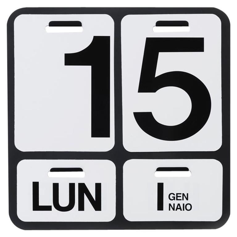 Danese Milano Formosa Perpetual Wall English Calendar in Black by Enzo