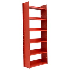 Danese Milano Gran Livorno Red Wall Bookcase in Metal by Marco Ferreri