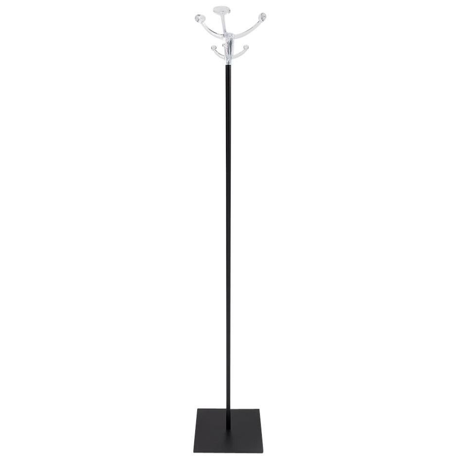 Danese Milano Humphrey Basic Black Coat Stand with Hanger by Paolo Rizzatto For Sale