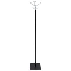 Vintage Danese Milano Humphrey Basic Black Coat Stand with Hanger by Paolo Rizzatto
