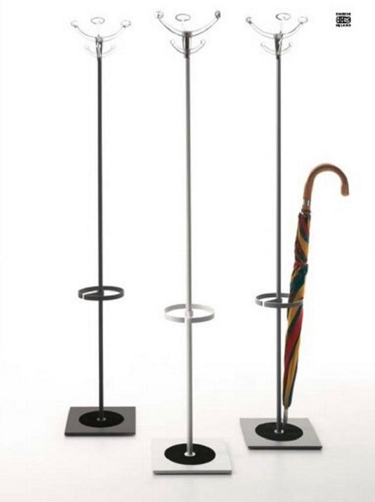 Powder-Coated Danese Milano, Humphrey Coat and Umbrella Stand, Black For Sale