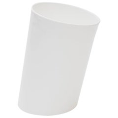 Danese Milano In Attesa Wastepaper Basket in White by Enzo Mari