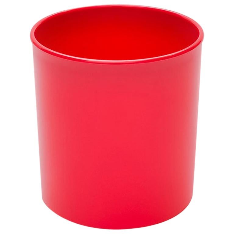 Danese Milano Koro Wastepaper Basket in Red by Enzo Mari For Sale