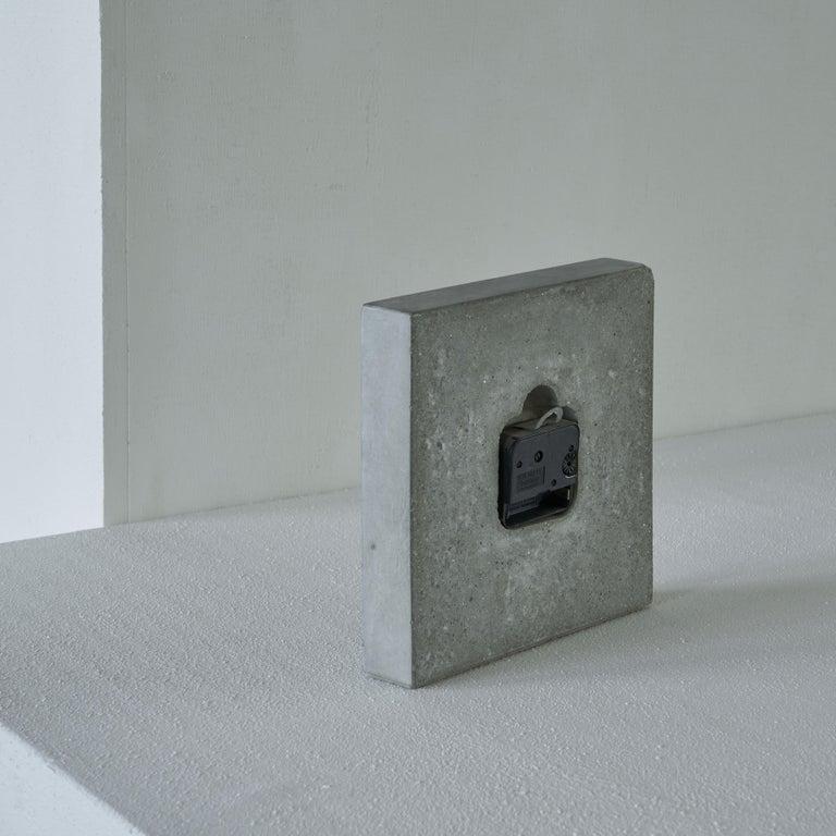 Italian Danese Milano Kuno Prey Concrete Clock, 1986 For Sale