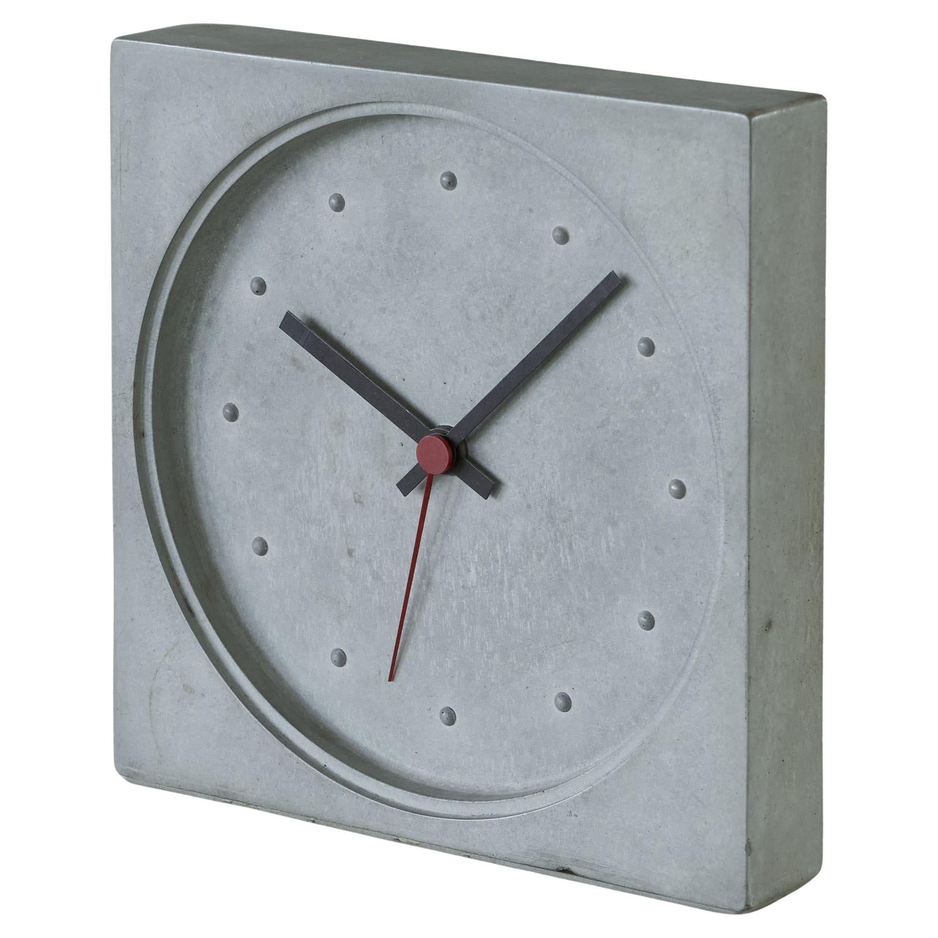 Horloge Danese Milano Kuno Prey en béton, 1986