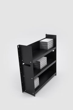 Danese Milano Livorno 60 Black Bookcase in Metal by Marco Ferreri
