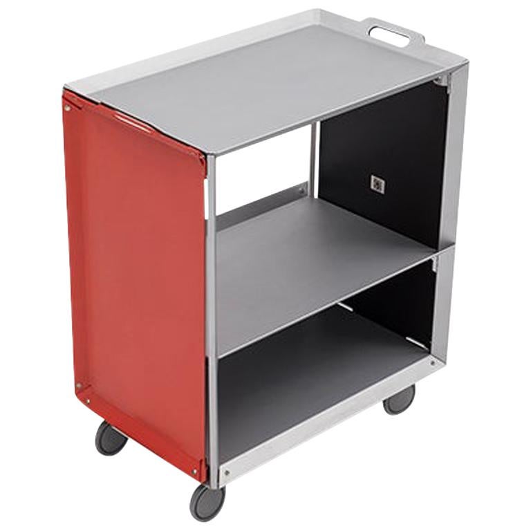 Danese Milano Mobile Life Storage Unit Tray in Red Metal by Matali Crasset For Sale
