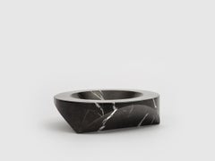 Cendrier D1 de Danese Milano en marbre Black Marquina par Enzo Mari