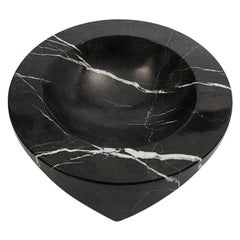 Danese Milano Paros D1 Ashtray in Black Marquina marble by Enzo Mari