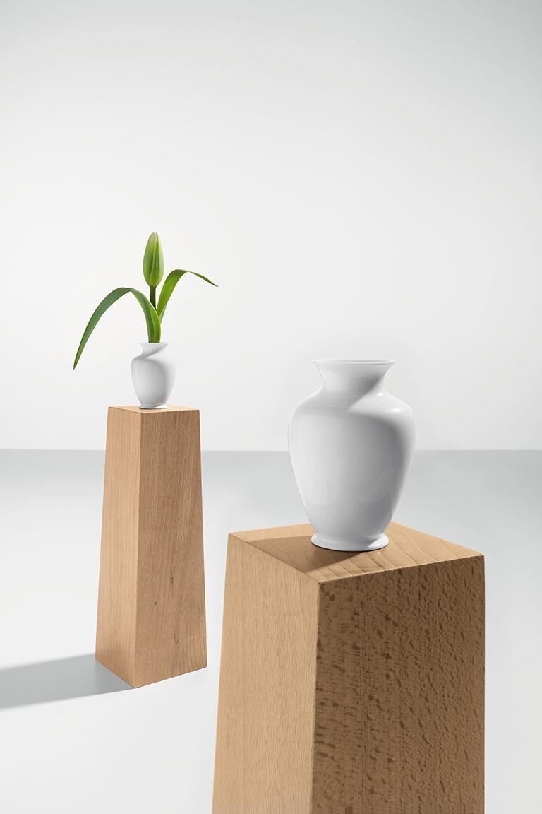 Modern Danese Milano Pedestal Vase B in Beech Wood by Ron Gilad For Sale