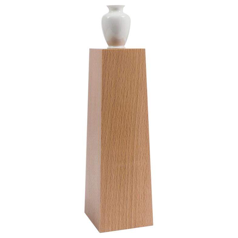 Danese Milano Pedestal Vase B in Beech Wood by Ron Gilad For Sale