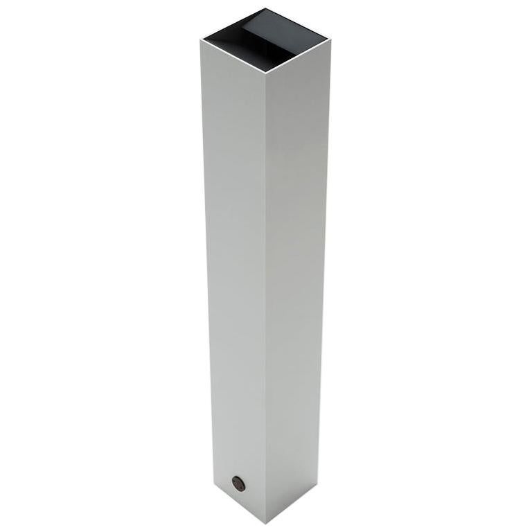 Danese Milano Ponza Floor Ashtray in Natural Aluminum by Bruno Munari For Sale