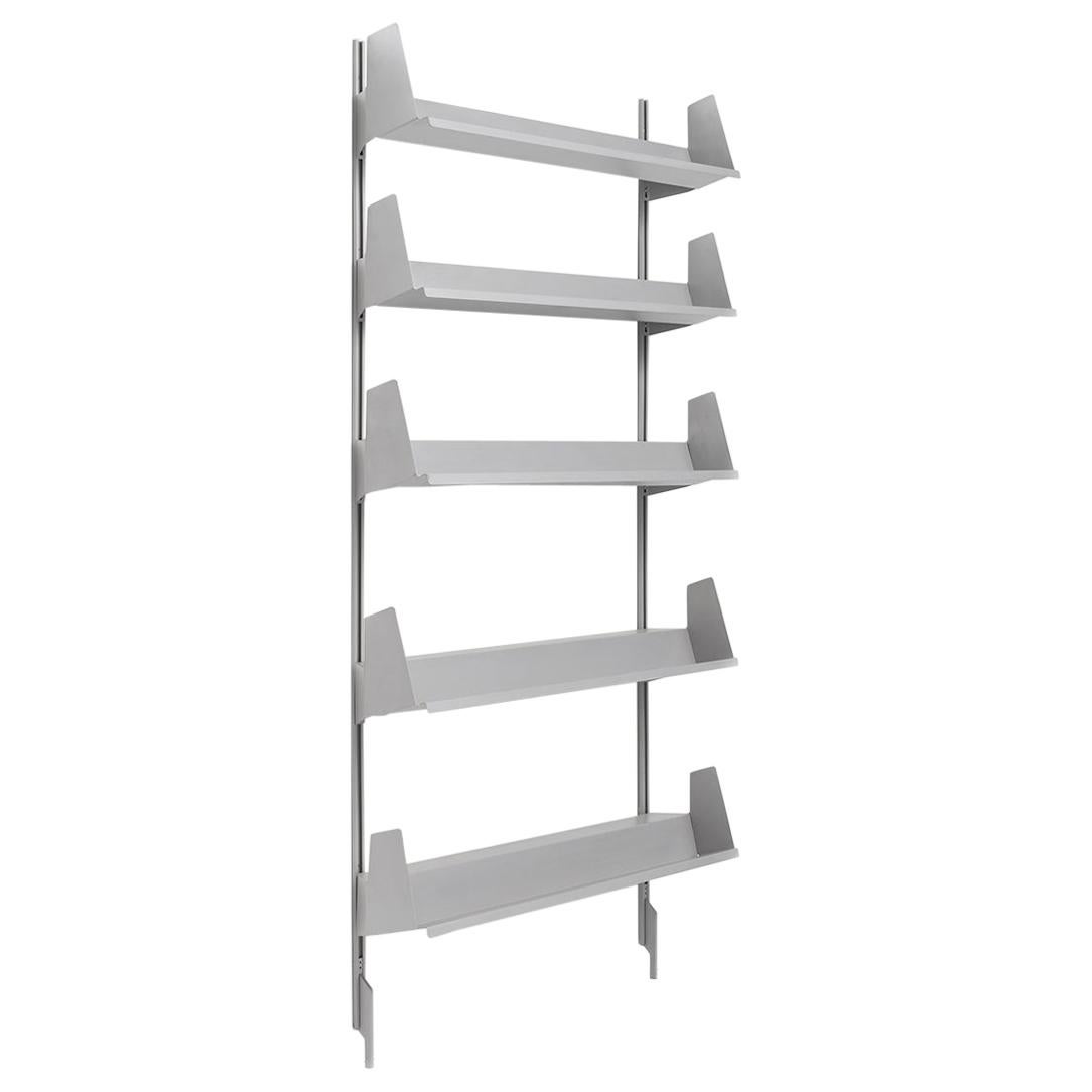 Danese Milano Sarmiento Large Bookcase in White Metal by Francisco Gomez Paz For Sale