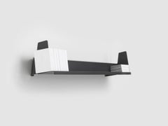 Danese Milano Sarmiento Large Shelf in Anthracite Metal by Francisco Gomez Paz