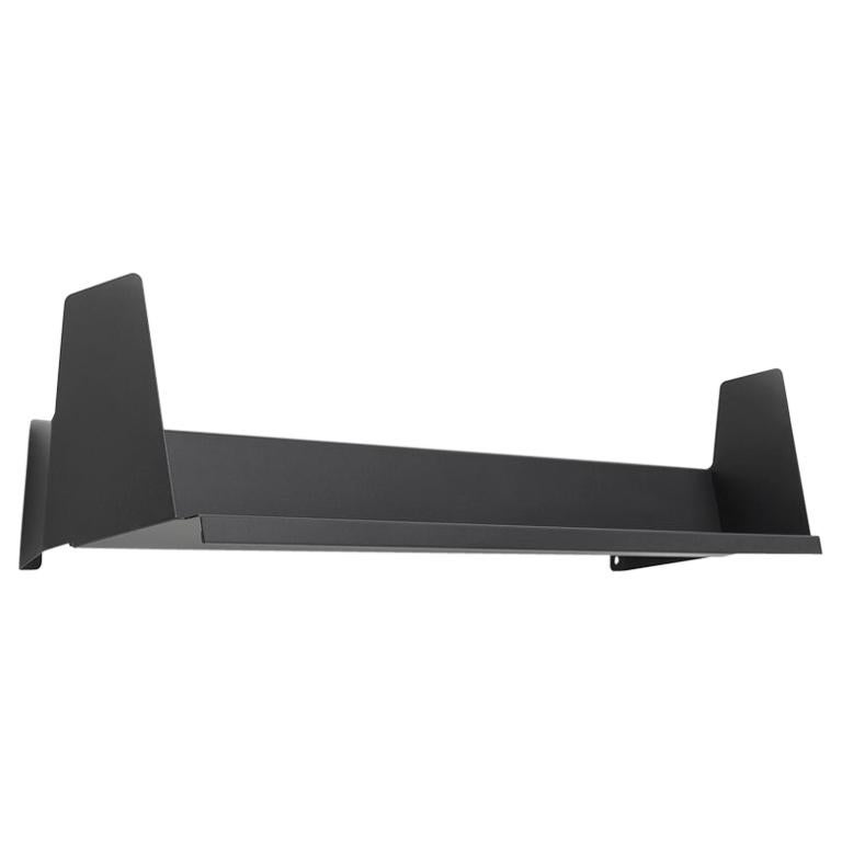 Danese Milano Sarmiento Large Shelf in Anthracite Metal by Francisco Gomez Paz For Sale