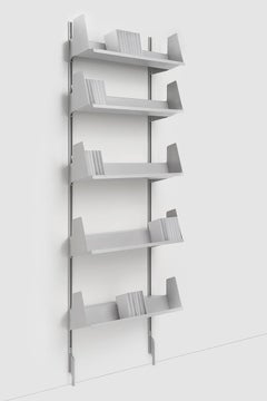 Danese Milano Sarmiento Small Bookcase in White Metal by Francisco Gomez Paz