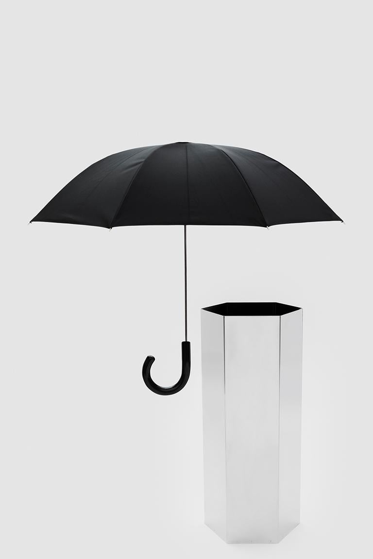 Italian Danese Milano Sicilia 56 Umbrella Stand in Stainless Steel by Bruno Munari For Sale