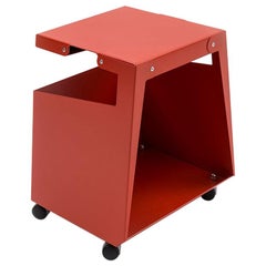 Vintage Danese Milano Smith Multipurpose Cart in Red Metal by Jonathan Olivares