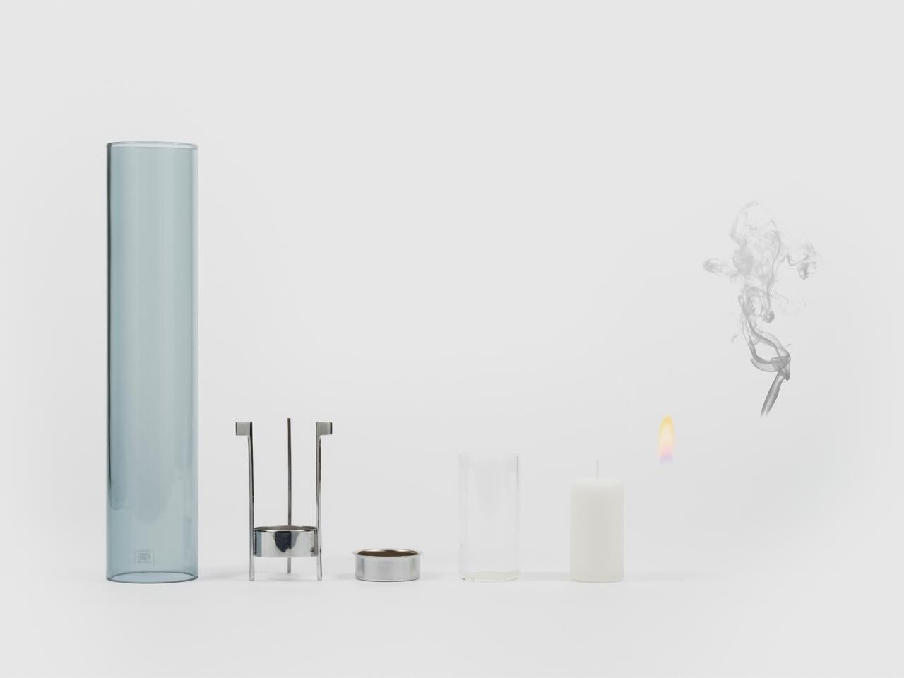 Danese Milano Stromboli-Kerzenhalter aus Pyrexglas von Bruno Munari (Moderne) im Angebot