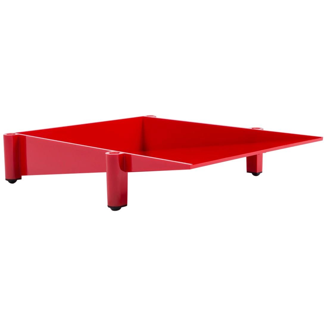 Danese Milano Sumatra Red Paper Tray in Technopolymer by Enzo Mari For Sale