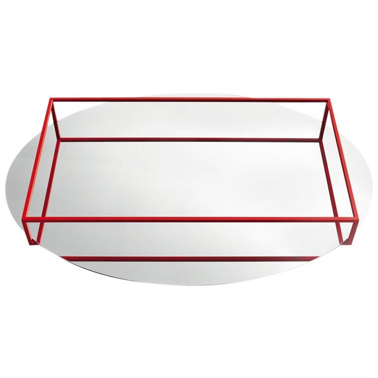 Danese Milano Surface + Border No. 2 Tray or Fruit Bowl in Red by Ron Gilad