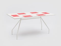 Danese Milano X&Y Large Desk in White Metal by Paolo Rizzatto