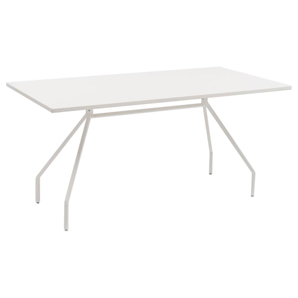 Danese Milano X&Y Großer Schreibtisch aus weißem Metall von Paolo Rizzatto im Angebot