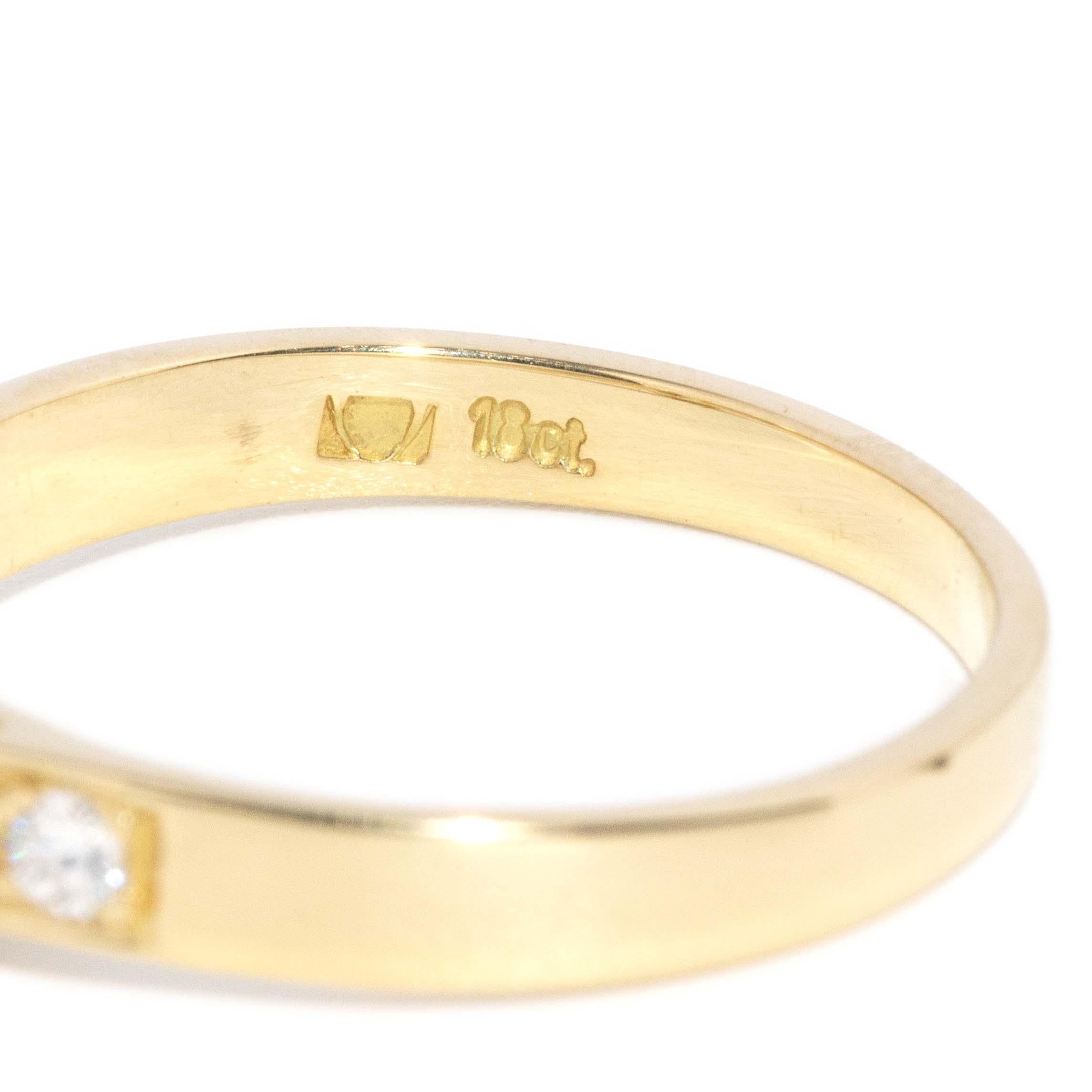 Danette Circa 1970s Yellow Sapphire & Diamond Ring 18 Carat Yellow Gold en venta 6