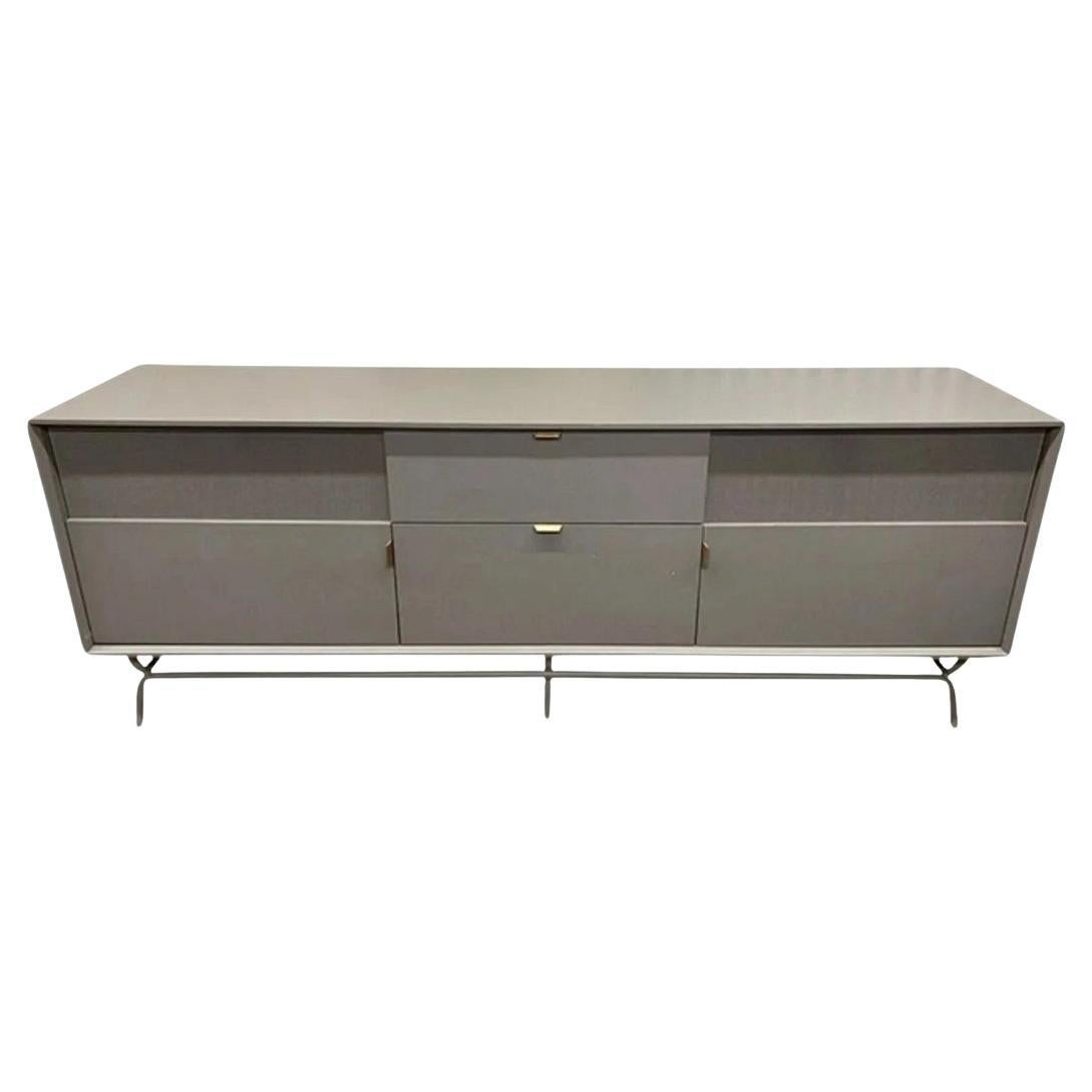 "Dang" by Blu Dot 2 Door 2 Drawer Grey Media Stand Console Credenza Cabinet For Sale