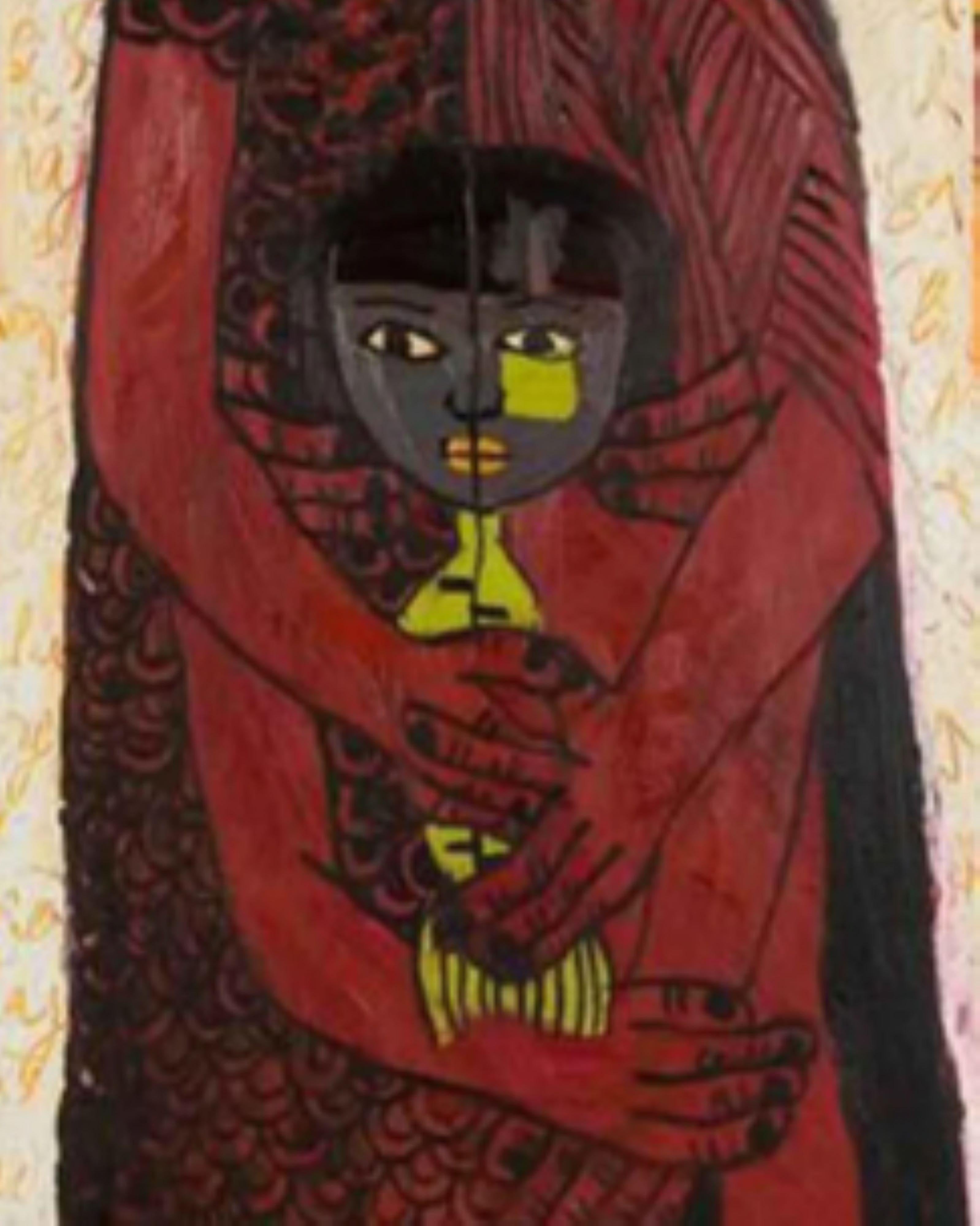 Diario Después del Bebé - Figurative Painting Beige de Dang Thao Ngoc
