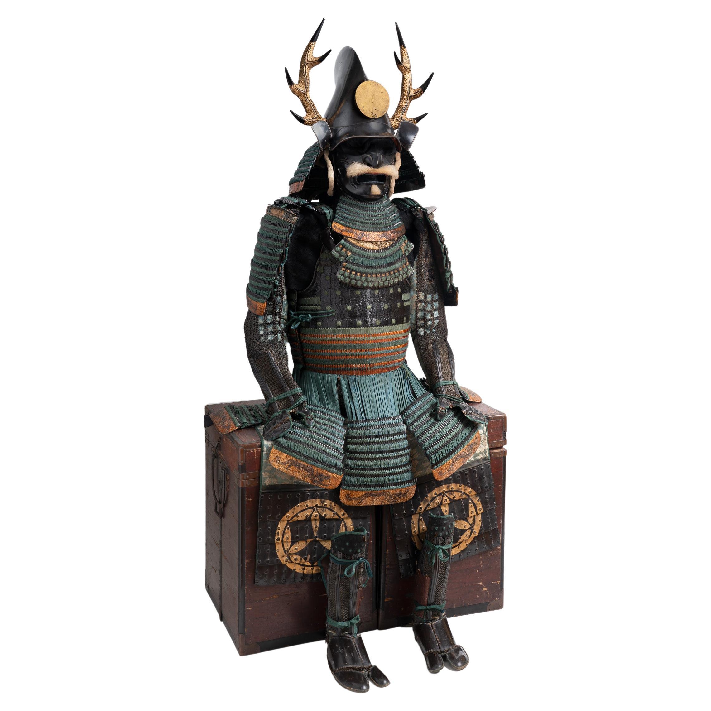 Dangae do tosei gusoku Ein blau lackiertes Samurai-Wappen mit cuirass im doppelten Stil   im Angebot