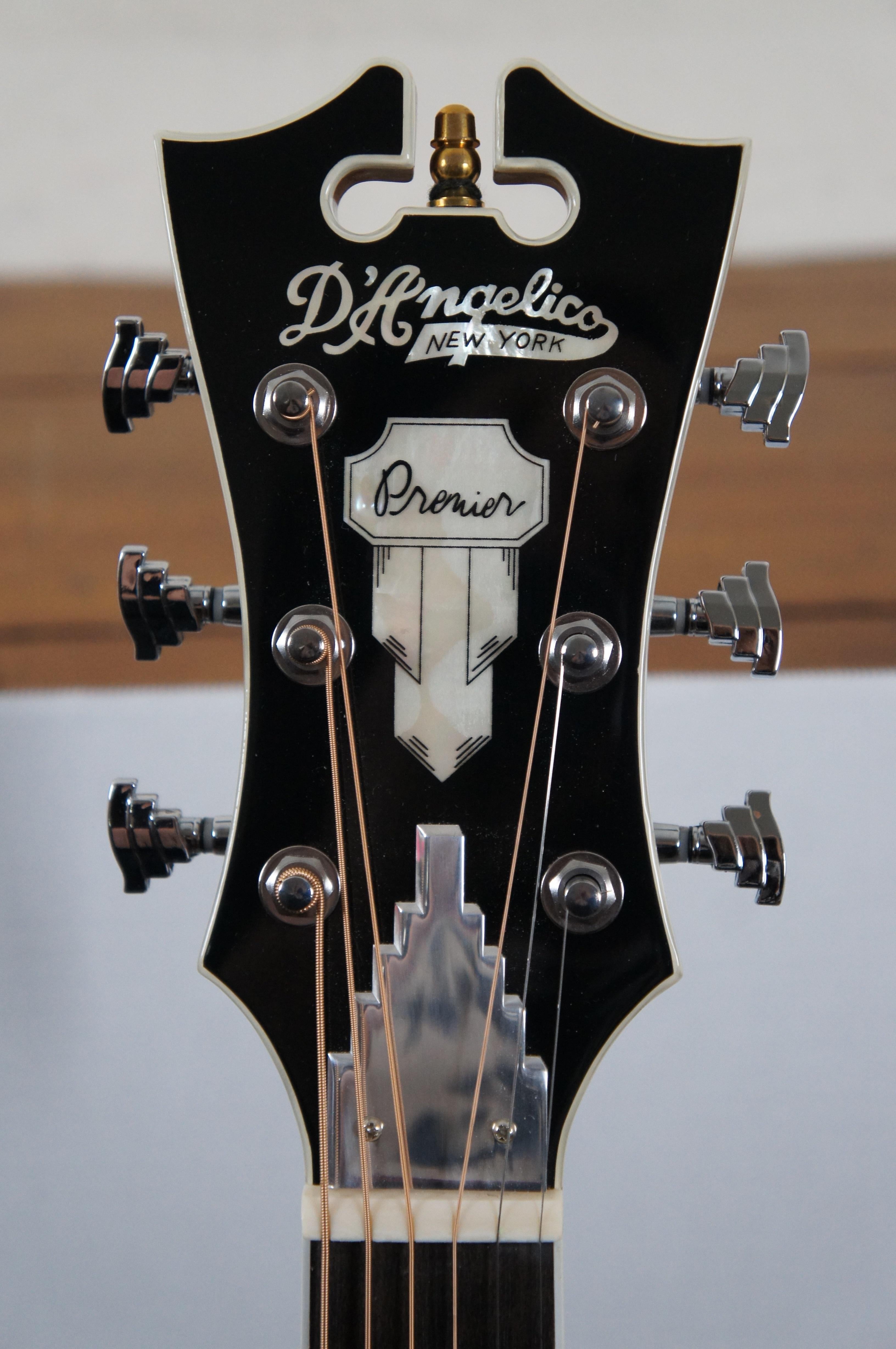 D'Angelico New York Premier Madison Jumbo Acoustic Electric Sunburst MOP Guitar  2