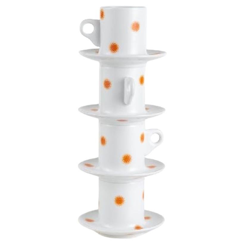 Dangerous Liaisons 'Her' Orange Dots Ceramic Vase by Hua Wang For Sale