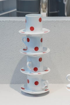 Vaso in ceramica Dangerous Liaisons 'Her' Red Dot di Hua Wang