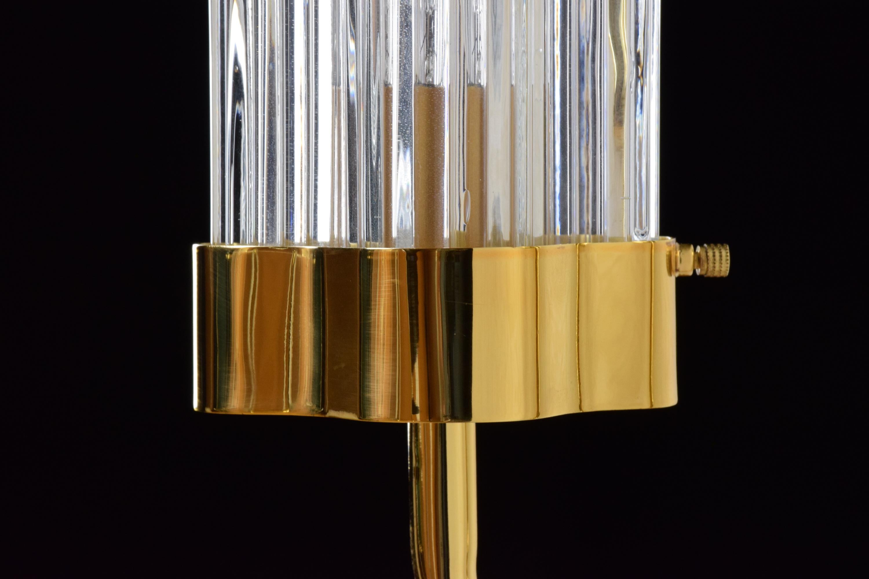 Danghi-W1 Brass and Glass Wall Light, Flow 2 Collection For Sale 2