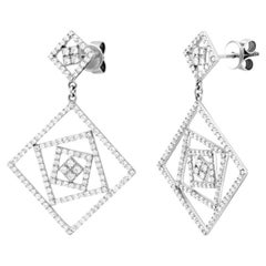 Dangle Classic Diamond White Gold Exclusive Earrings