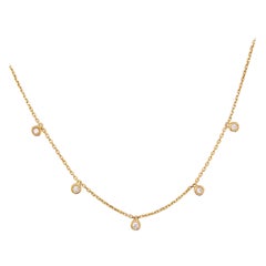 dangling diamond necklace Dangle Diamond Necklace with 5 Diamonds in 14k Gold, .25 Ct
1/4 Carat
Total Wt