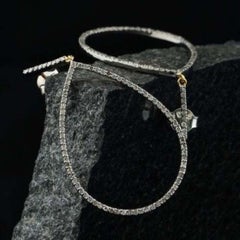 Dangle Drop Earring Pave Diamond Earrings 925 Sterling Silver Hook Earring Gift.